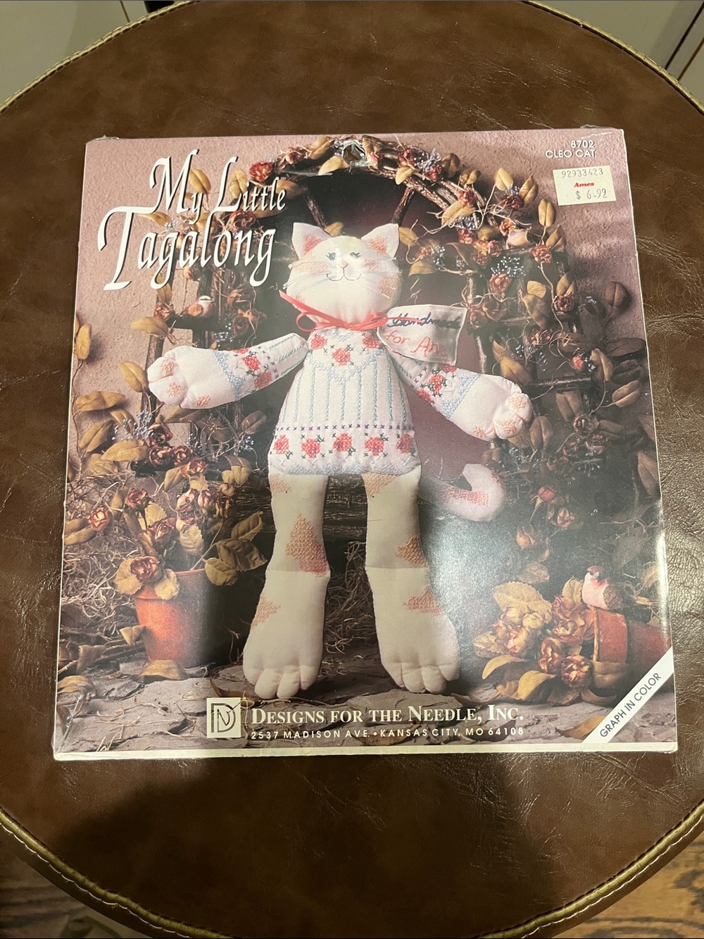 Designs for the Needle My Little Tagalong Cat Plush - Cream and Pink